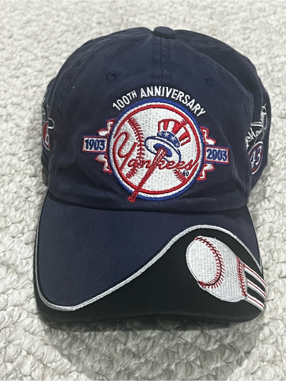 Vintage 2003 Chase Authentics MLB New York Yankees Richard Petty/Yogi Berra Hat